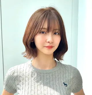 ショート カラー 莉乃/縮毛矯正/髪質 改善/艶カラーのヘアスタイル