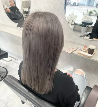 ミディアム 🦋ハイトーン🦋 石山 希理🦋のヘアスタイル