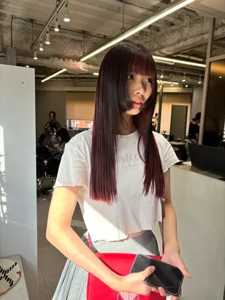 セミロング カラー yui/ layer cutのヘアスタイル