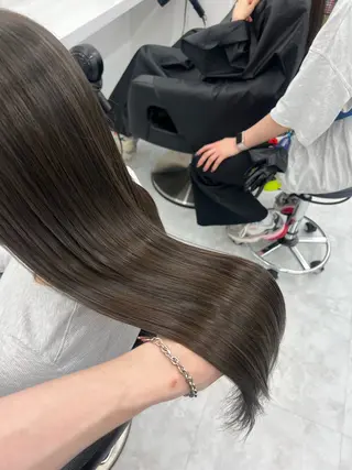 ロング カラー 💖似合わせカラー レイヤー💖縮毛矯正のヘアスタイル