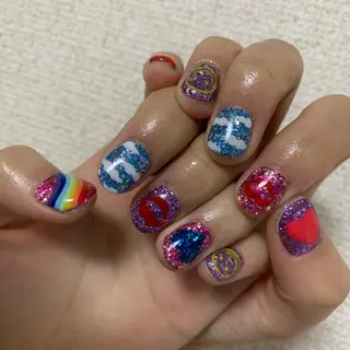 ネイル ネイルリボン 受付スタッフのネイルデザイン