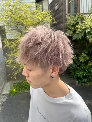 カラー メンズ ダブルスキルエクステ /羽エクステ白石宇由のヘアスタイル