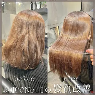 ミディアム ♦️髪質改善縮毛矯正 美髪💍谷口克也♦️のヘアスタイル