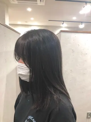 セミロング カラー ヘアアレンジ ナチュラルカラー 錦糸町【三橋衿奈】のヘアスタイル