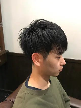 ショート プレミアムバーバー 表参道のヘアスタイル