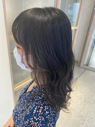 セミロング 艶カラー/髪質改善/ 西 大喜(ひろき)のヘアスタイル