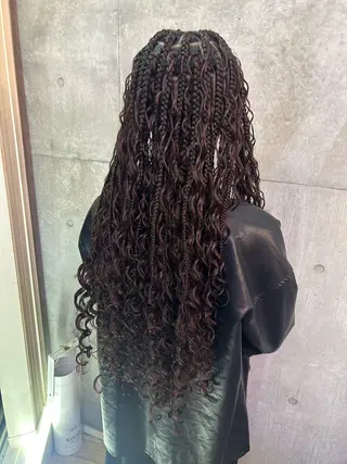 ロング ヘアアレンジ HARURU🪮✨ ブレイズ海外ヘアのヘアスタイル