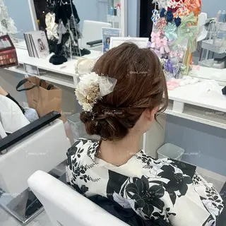 ミディアム ヘアアレンジ Hairset minoriのヘアスタイル