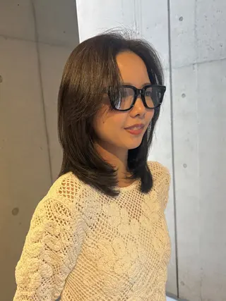 ミディアム カラー 韓国レイヤー/柔らか カラー/RIN🎀のヘアスタイル