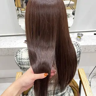 ロング カラー ヘアアレンジ 🥀暖色韓国ヘア💕 保科侑花のヘアスタイル