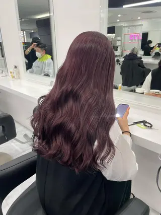 セミロング カラー 渋谷人気1位✨カラー 縮毛、髪質改善のヘアスタイル
