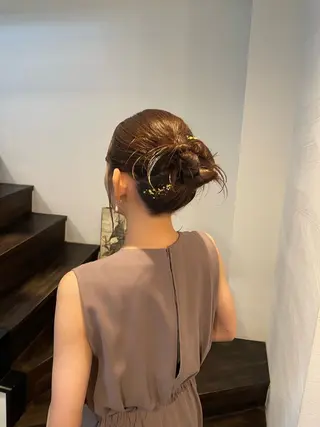 セミロング ヘアアレンジ リ ノのヘアスタイル