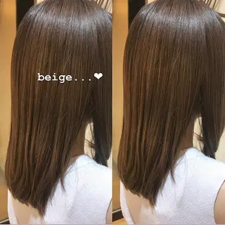 ミディアム カラー 齊藤 衣梨佳のヘアスタイル