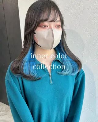 セミロング カラー インナーカラー/レイ ヤーカット♡/マキシのヘアスタイル