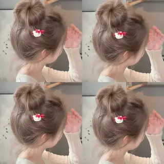 セミロング 透明感♡グレージュ ♡ミルクティー♡のヘアスタイル