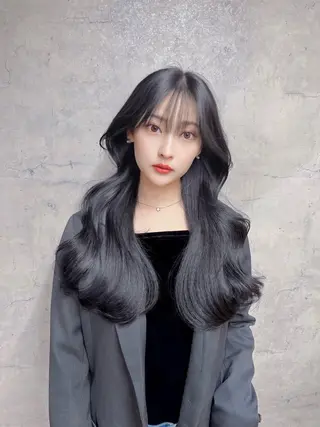 ロング カラー ヘアアレンジ 韓国レイヤー/ 顔周り💕田中将吾のヘアスタイル