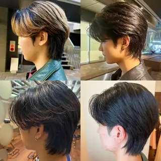 ショート カラー パーマ メンズ メンズ🍃ナチュラル 韓国風ヘアRENのヘアスタイル