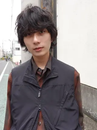 ショート メンズ パーマ カラー CEINE loqのヘアスタイル