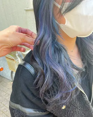 セミロング カラー 原宿サロン代表 デザインカラー伊藤卓のヘアスタイル