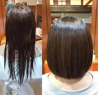 ショート カラー ✂︎ショート、ボブ、 レイヤー🩵YUMIのヘアスタイル