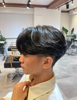 ショート パーマ メンズ elima横浜西口所属・fifth/シン🌿 透明感カラー/パーマのヘアスタイル