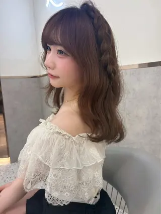 ロング カラー yui🎀透明感 ベージュカラー／博多のヘアスタイル