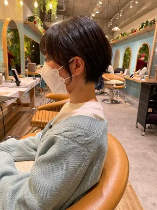 ショート 縮毛矯正 髪質改善 韓国風レイヤー 吉田のヘアスタイル