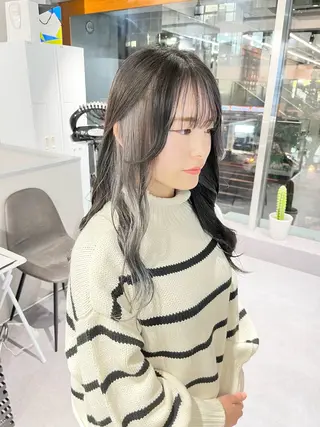 ミディアム カラー デザインカラー 小西勇次のヘアスタイル
