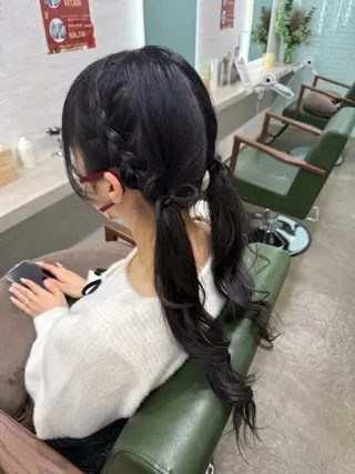 ミディアム ヘアアレンジ 縮毛矯正/ /関内/あべももこのヘアスタイル