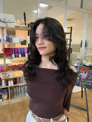 ロング 富永 美玖のヘアスタイル