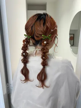 ヘアアレンジ アレンジ/ブラウン カラー HARU🕯のヘアスタイル