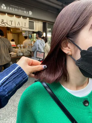 ミディアム カラー the BRIDGE 加藤みのりのヘアスタイル