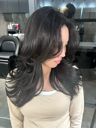 セミロング カラー 💖梅田レイヤー💖 副店長Tsubasaのヘアスタイル