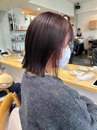 ショート ✨透明感カラー/縮毛 恵比寿HAYATO✨のヘアスタイル