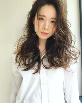 ロング カラー 酸性ストレート/ブリ ーチなし/中村 匠のヘアスタイル