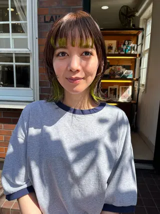 ミディアム カラー eri kinjoのヘアスタイル