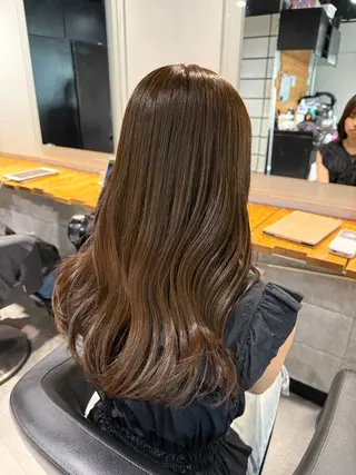 ロング カラー NANAMI🩵 大人可愛い韓国ヘアのヘアスタイル