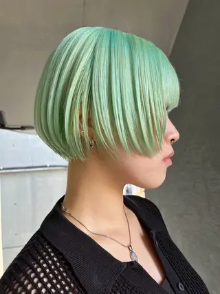 ショート ハイトーンNo.1✨ パーマ✨イマイタツヤのヘアスタイル
