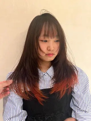 セミロング 阿部 祥大のヘアスタイル