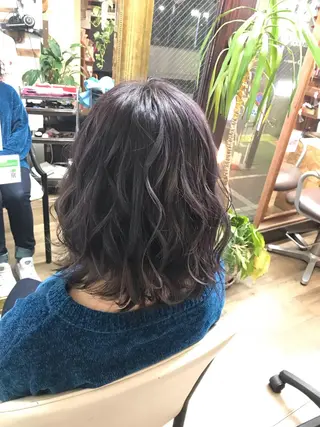 ミディアム カラー ヘアアレンジ 牧野 なつきのヘアスタイル