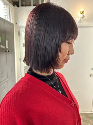 ミディアム カラー maho/垢抜け カラーパーマメイクのヘアスタイル