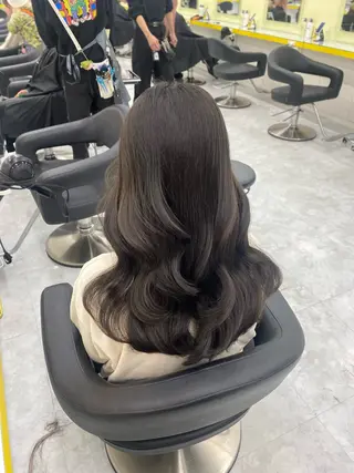 ロング カラー パーマ ヘアアレンジ メンズ キッズ 💖横浜ブリーチなし 💖MIHOのヘアスタイル
