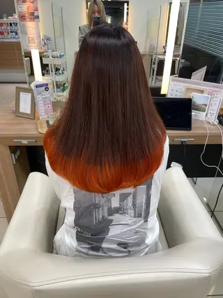 セミロング カラー ハイトーン/レイヤー 似合わせ・ユキノのヘアスタイル
