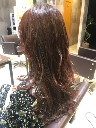 ロング カラー パーマ ヘアアレンジ メンズ キッズ ネイル マツエク・マツパ EnBlesS西宮 マンツーマン神道有基のヘアスタイル