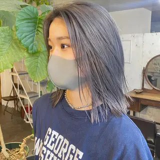 ミディアム カラー パーマ ヘアアレンジ メンズ キッズ ネイル マツエク・マツパ モリモト サナのヘアスタイル