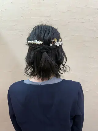 ショート まとまるボブ🌼 アレンジ🌼鴨下穂香のヘアスタイル