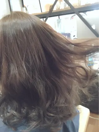 ショート ミディアム セミロング カラー パーマ 【mokuオーナー】 ちはるのヘアスタイル
