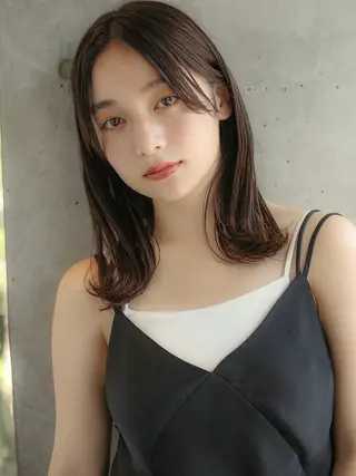 ミディアム カラー パーマ ANDREY 表参道 ショート×髪質改善のヘアスタイル