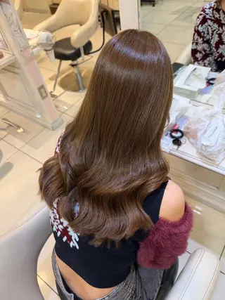 ロング カラー ツヤ重視 ワンカラー🫧Mioのヘアスタイル