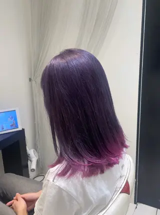 ミディアム カラー 💞暖色カラー 💞risaのヘアスタイル